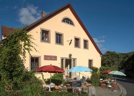 Cafe in a former glass factory