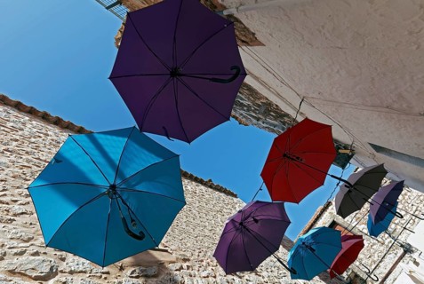 Colourful parasols