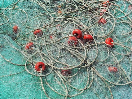 Fishing net in the harbour