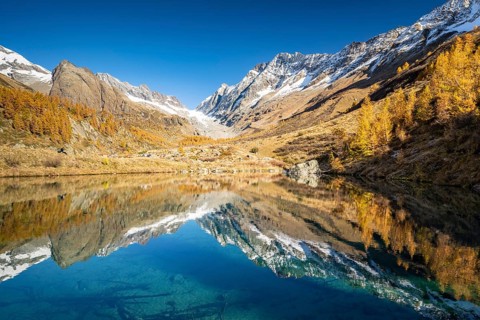 Grundsee with Aletschhorn and Schinhorn