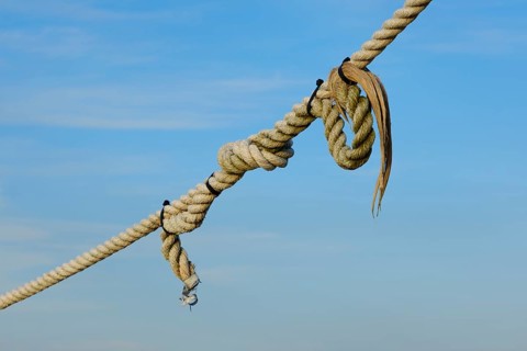 Rope with knot and loop