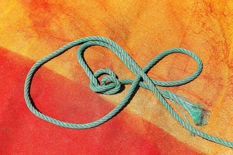 Turquoise green rope