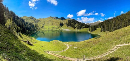 Panorama Oberstockesee on the Stockhorn