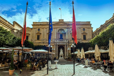 View of National Library of Malta building