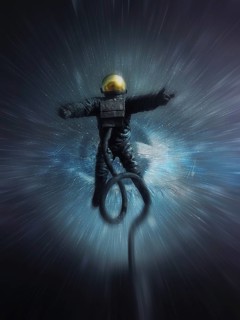 Astronaut absorbed by the cosmic eye