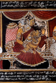 18th century Ramayana murals on Bodinayakanur palace walls