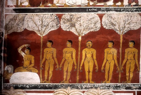 13th Century Jain Paintings on the Trailokyanatha Jeenaswami temple ceiling at Thiruparuthikundram