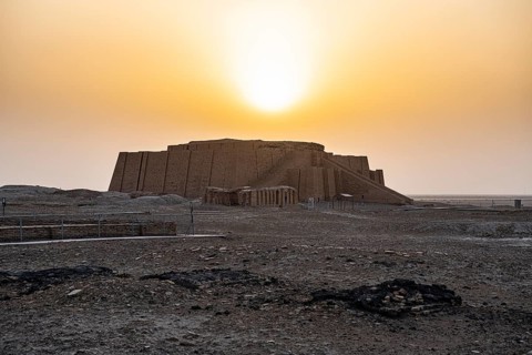 Ziggurat at sunset