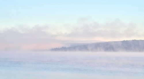 Lake Ammer in the morning with fog