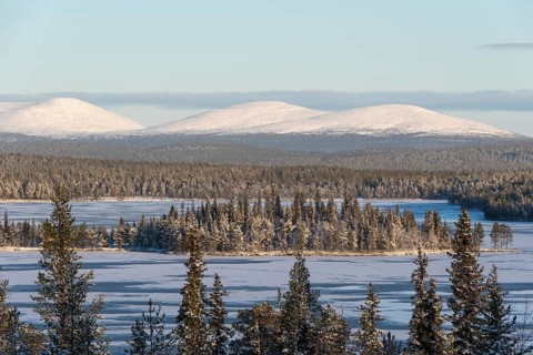 View of the Pallastunturi Mountains