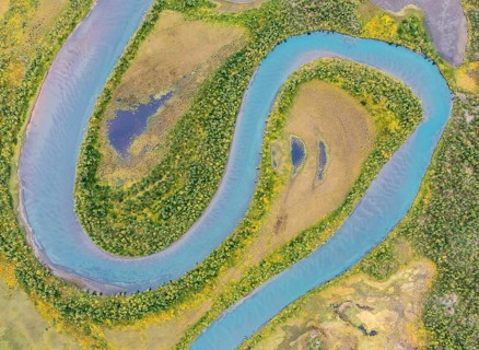 River landscape from the air