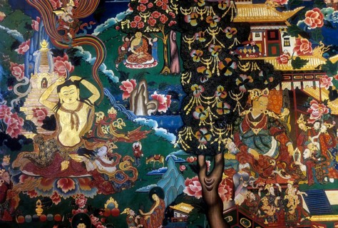 Paintings in Tibetan Buddhist Monastery at Bodhgaya