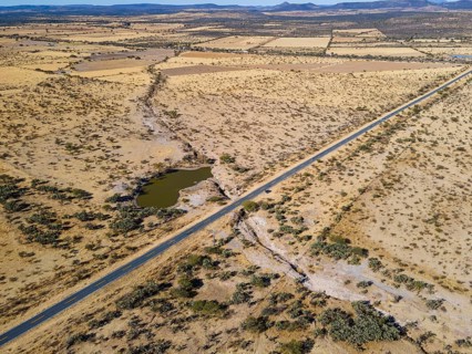 Aerial of the desert at the archeological site La Quemada also known as Chicomoztoc