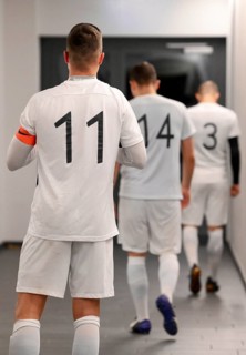 Football player shirt number eleven
