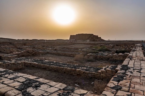 Ziggurat at sunset