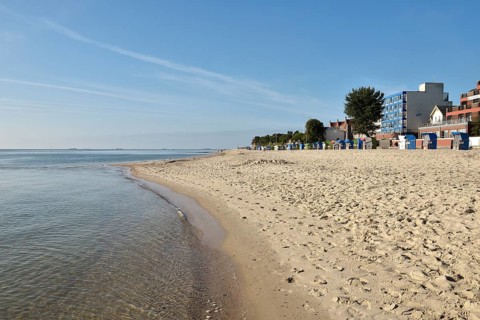 Shore of the main bathing beach of Wyk auf Foehr