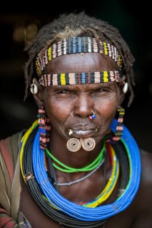 Scar face as a mark of beauty woman from the Jiye tribe