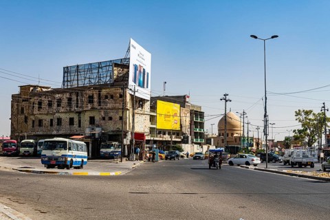 Shrapnel hit building