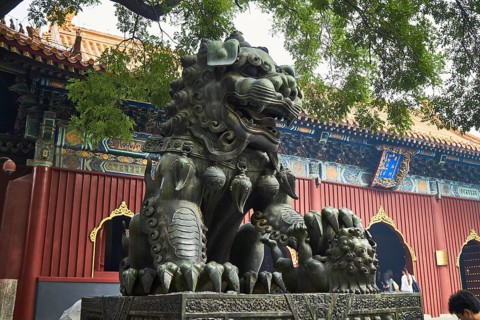 Dragon figure in the Llama Temple