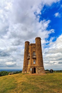 Broadway Tower observation tower on a hill