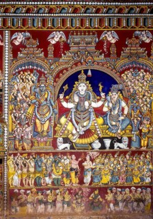 Wedding scene of Sri Meenakshi and Sundareswarar