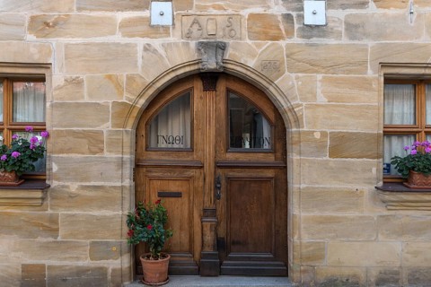 Entrance door of a residential house from 1710