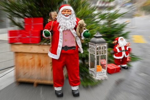 Father Christmas with Teddy Bear