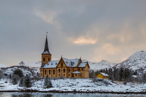 Vagan Church in Winter