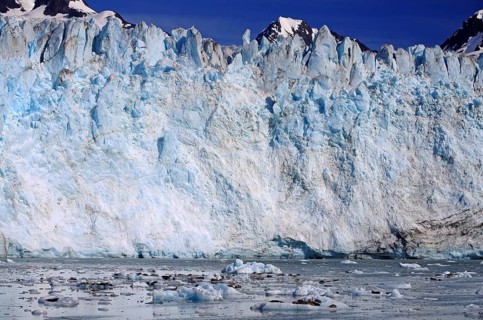 Glacier front and mountains