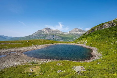 Small mountain lake in Innerdalen high valley