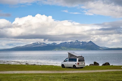 Camper on the beach