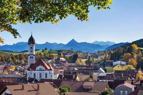 View of Nesselwang with St