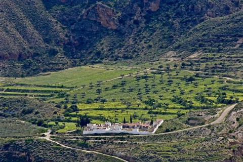 Spanish cemetery in the countryside near Herrerias