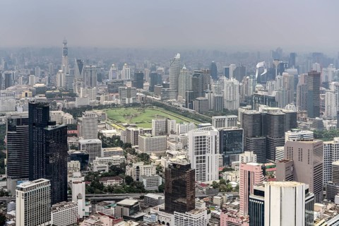 Skyline with Bayoke Tower and The Royal Bangkok Sports Club