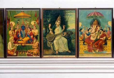 Oleograph from Ravi Varma's in a Nattukottai Chettiar