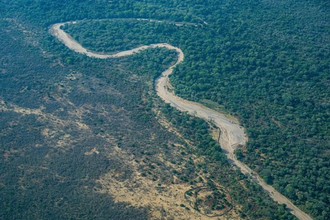 Aerial of Singaita river