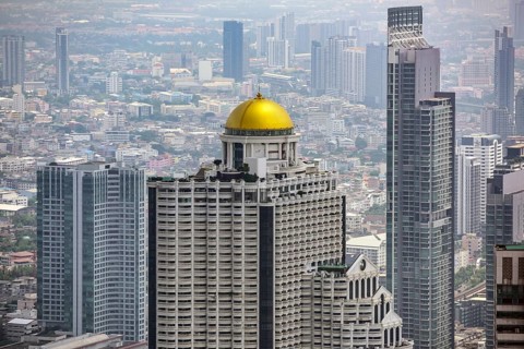 Skyline with State Tower Hotel Lebua golden dome