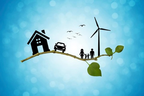 Environmental green energy concept