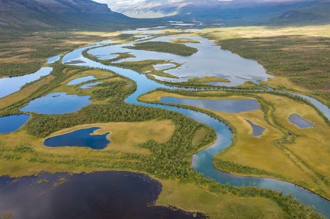 River landscape from the air