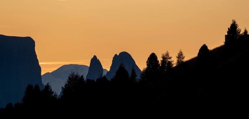 Evening atmosphere at the Gardena Pass