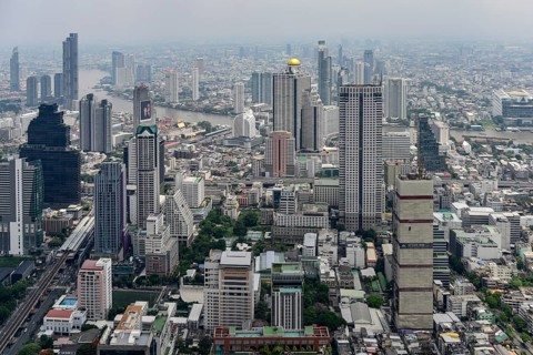 Skyline with State Tower Hotel Lebua