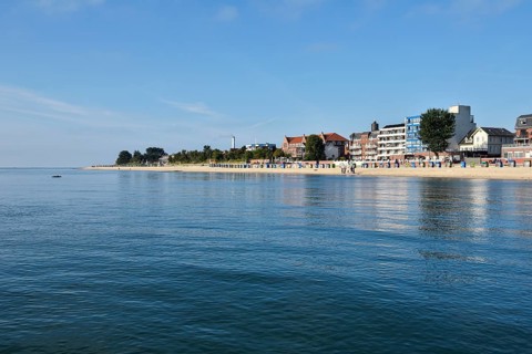 Shore of the main bathing beach of Wyk auf Foehr