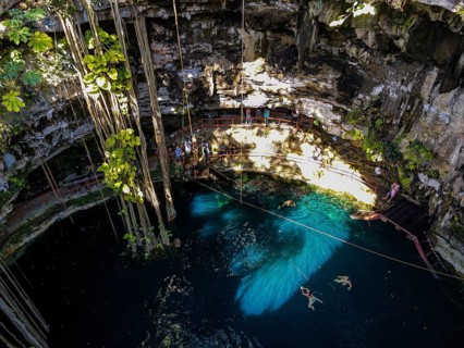 Aerial of Cenote Oxman