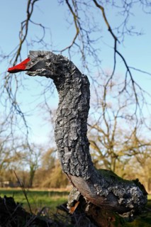 Art in the open landscape on natural structures