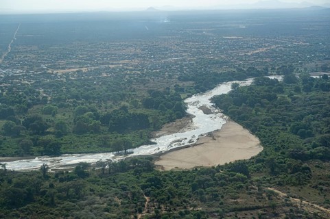 Aerial of Singaita river