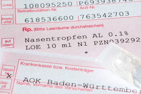 Prescription for nasal drops