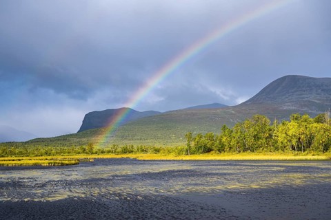 Rainbow in thunderstorm mood
