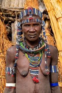 Scar face as a mark of beauty woman from the Jiye tribe