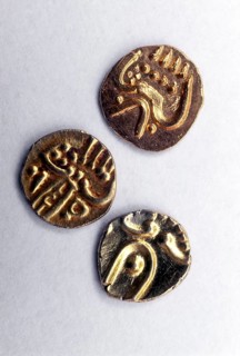 19th century Travancore state gold coins