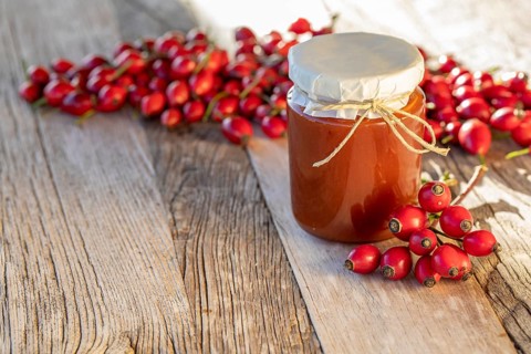 Homemade rosehip jam